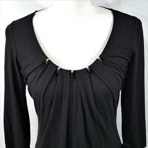 White House Black Market Elegant Lined Top Black